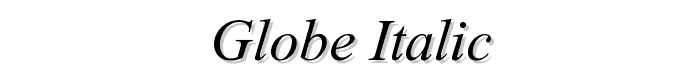 Globe Italic font